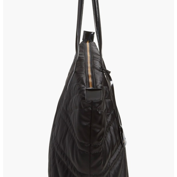 Kurt Geiger Union Jack Large Shopper Shoulder Tote Bag Black Quilted - Picture 4 of 5